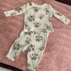 Baby girl thermal sleepwear set